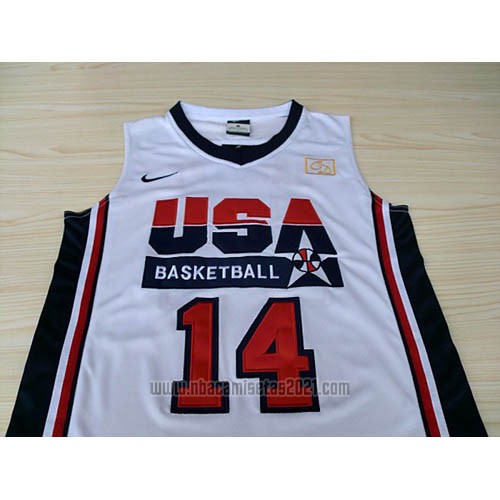 Camiseta USA 1992 Charles Barkley #14 Blanco